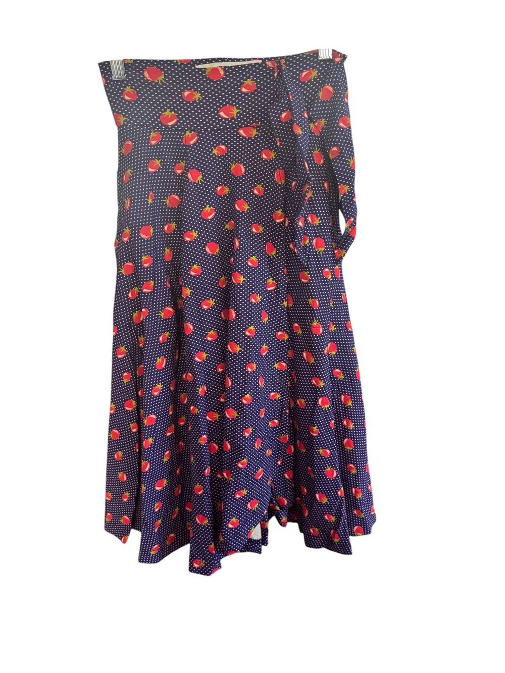 Effie's Heart Skirt Tomatoes Polka Dot Fit and Flare Cotton Stretch Women XS